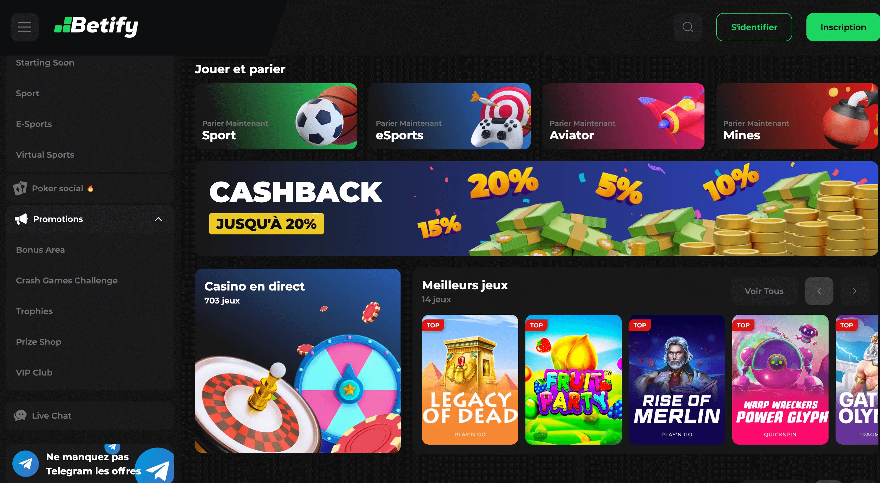 banner Betify : Casino en ligne en France